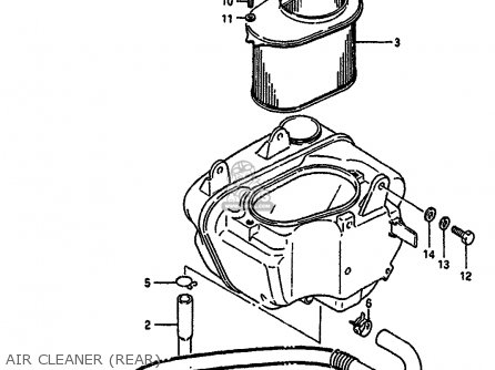 AIR CLEANER (REAR) - VS750GLP 1989 (K) (E01 E02 E04 E15 E16 E17 18 21 22 24 25 34 39)