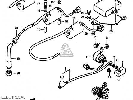 ELECTRICAL - VS750GLP 1989 (K) (E01 E02 E04 E15 E16 E17 18 21 22 24 25 34 39)