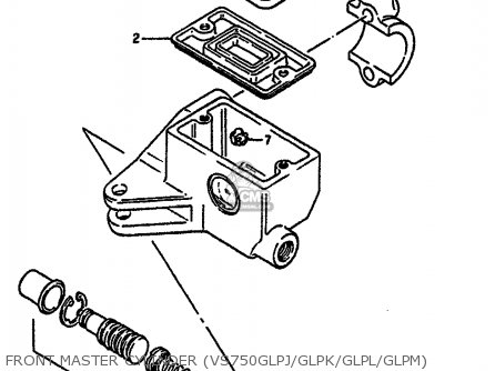 FRONT MASTER CYLINDER (VS750GLPJ/GLPK/GLPL/GLPM) - VS750GLP 1991 (M) (E01 E02 E04 E17 E21 E22 E25 E34 E39)