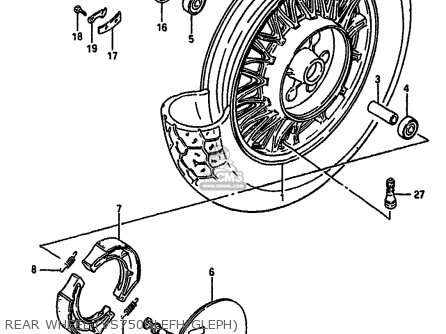REAR WHEEL (VS750GLEFH/GLEPH) - VS750GLP 1991 (M) (E01 E02 E04 E17 E21 E22 E25 E34 E39)