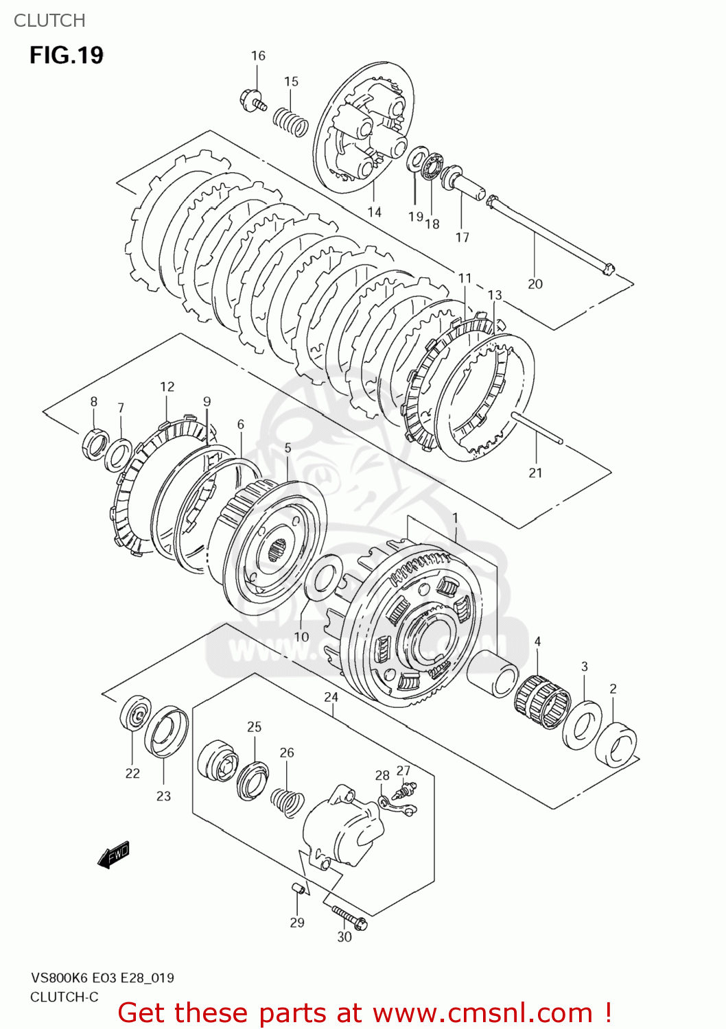 CLUTCH VS800 BOULEVARD S50 2007 (K7) CALIFORNIA (E33)