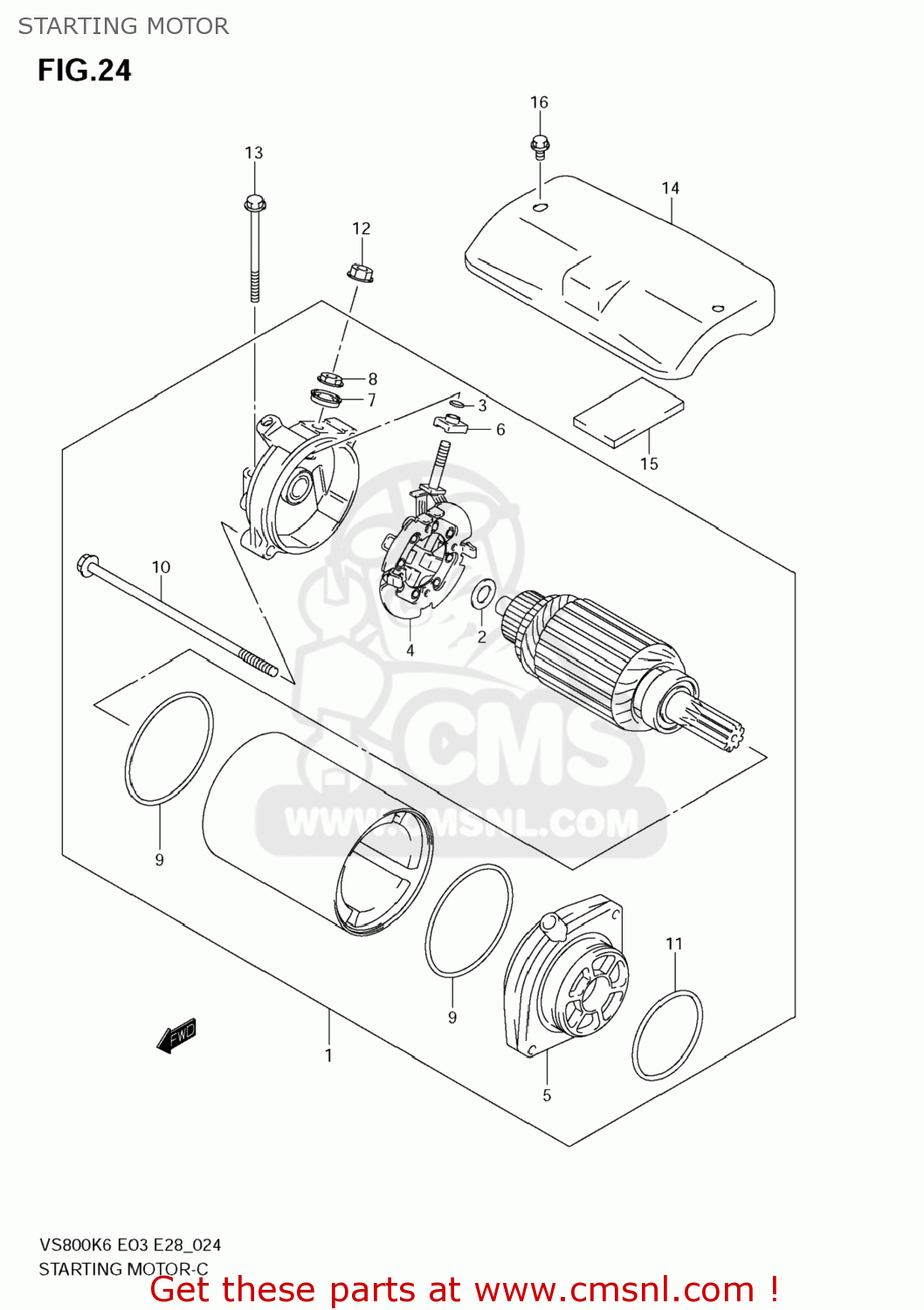 STARTING MOTOR VS800 BOULEVARD S50 2007 (K7) CALIFORNIA (E33)