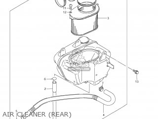 AIR CLEANER (REAR) - VS800 BOULEVARD S50 2007 (K7) CALIFORNIA (E33)