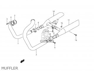 MUFFLER - VS800 BOULEVARD S50 2007 (K7) CALIFORNIA (E33)