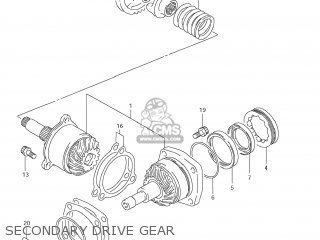 SECONDARY DRIVE GEAR - VS800 BOULEVARD S50 2007 (K7) CALIFORNIA (E33)