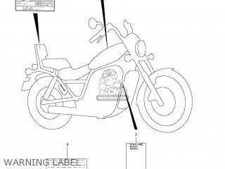 WARNING LABEL - VS800 BOULEVARD S50 2007 (K7) CALIFORNIA (E33)