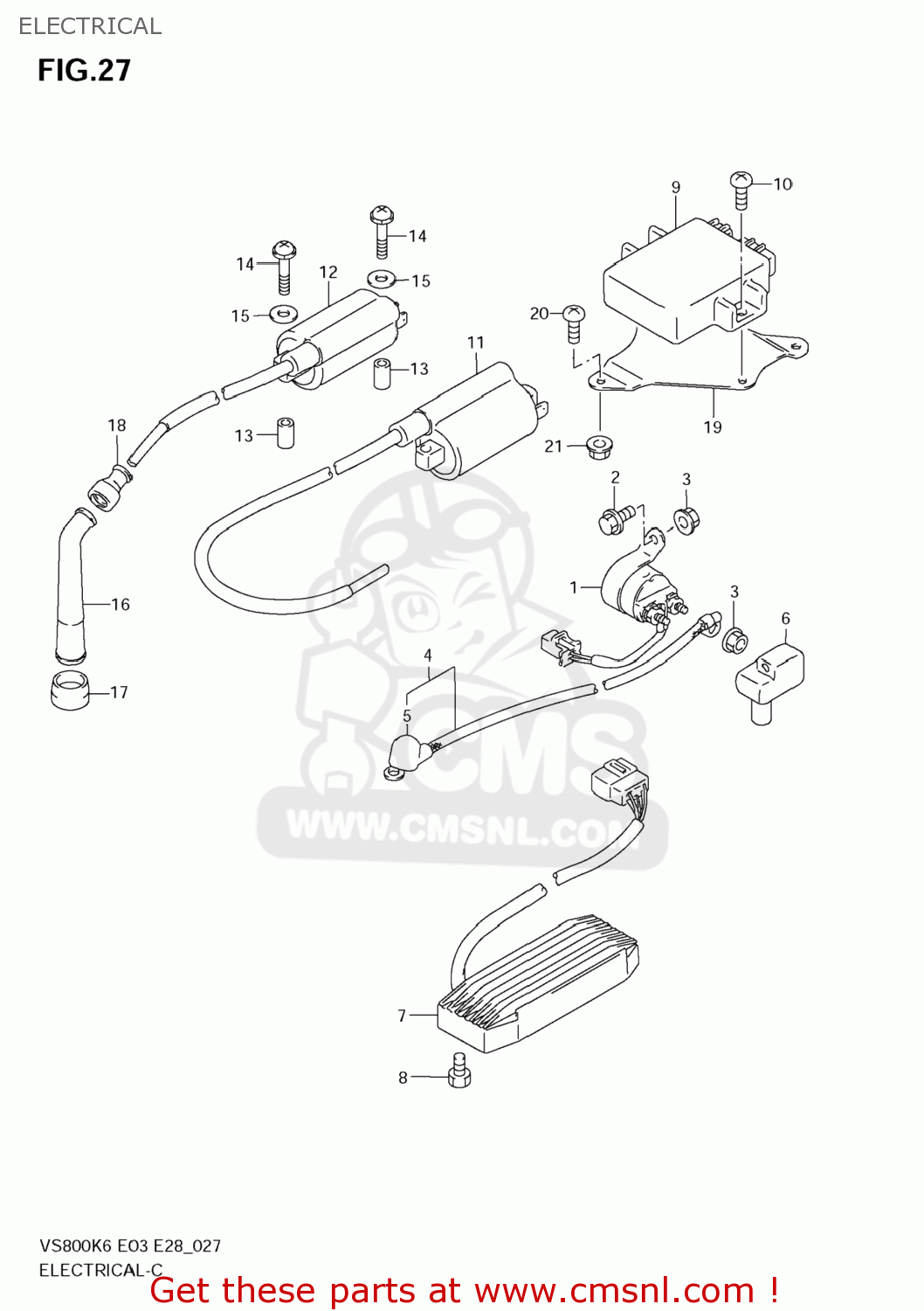 ELECTRICAL VS800 BOULEVARD S50 2008 (K8) CALIFORNIA (E33)
