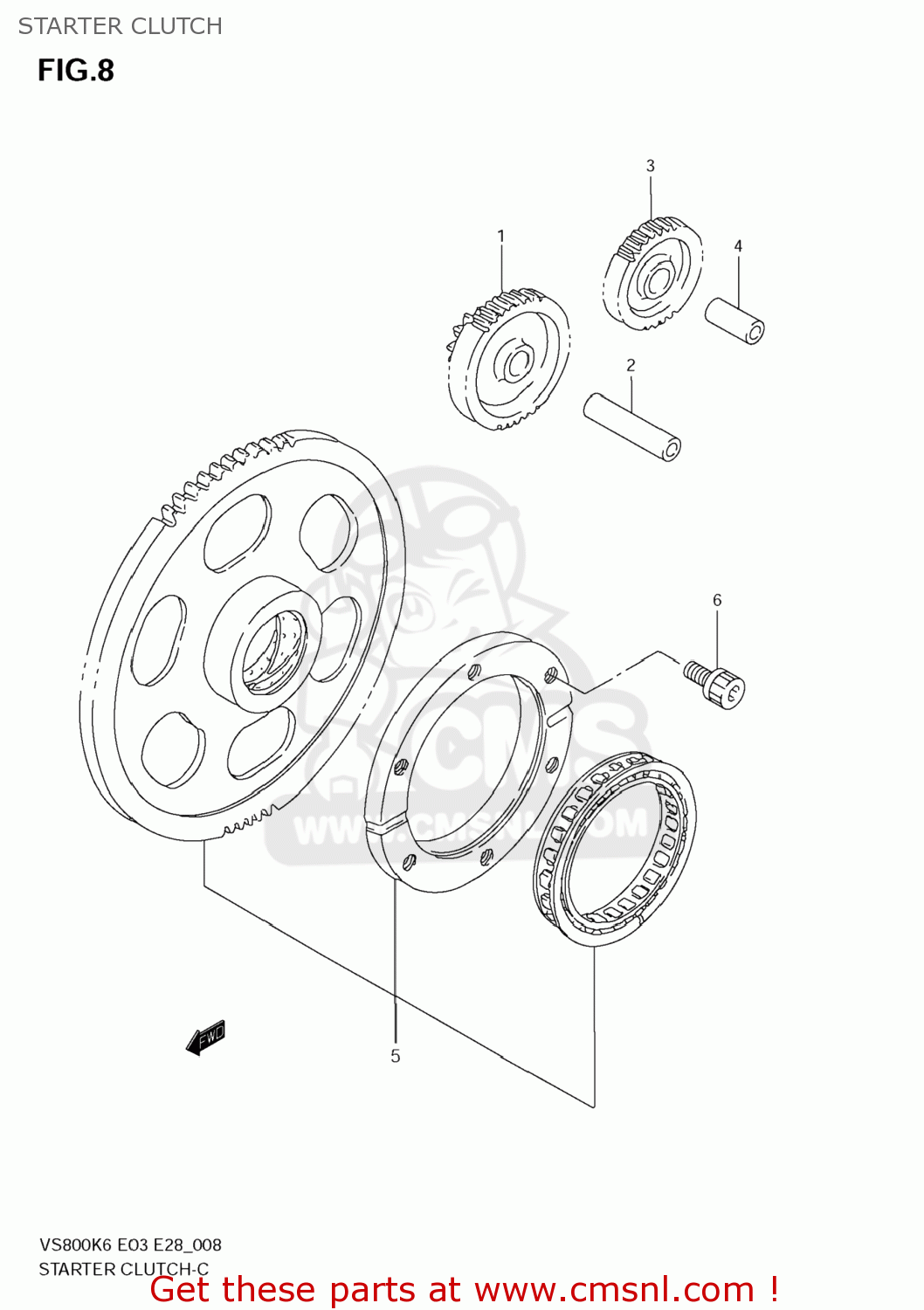 STARTER CLUTCH VS800 BOULEVARD S50 2008 (K8) CALIFORNIA (E33)