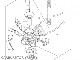 CARBURETOR (REAR) - VS800 BOULEVARD S50 2008 (K8) CALIFORNIA (E33)