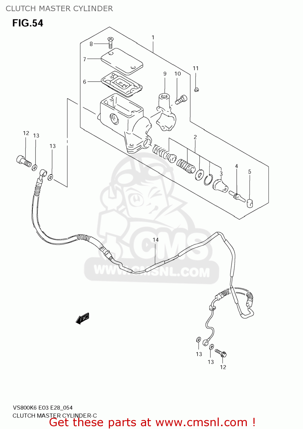 CLUTCH MASTER CYLINDER VS800 BOULEVARD S50 2009 (K9) CALIFORNIA (E33)