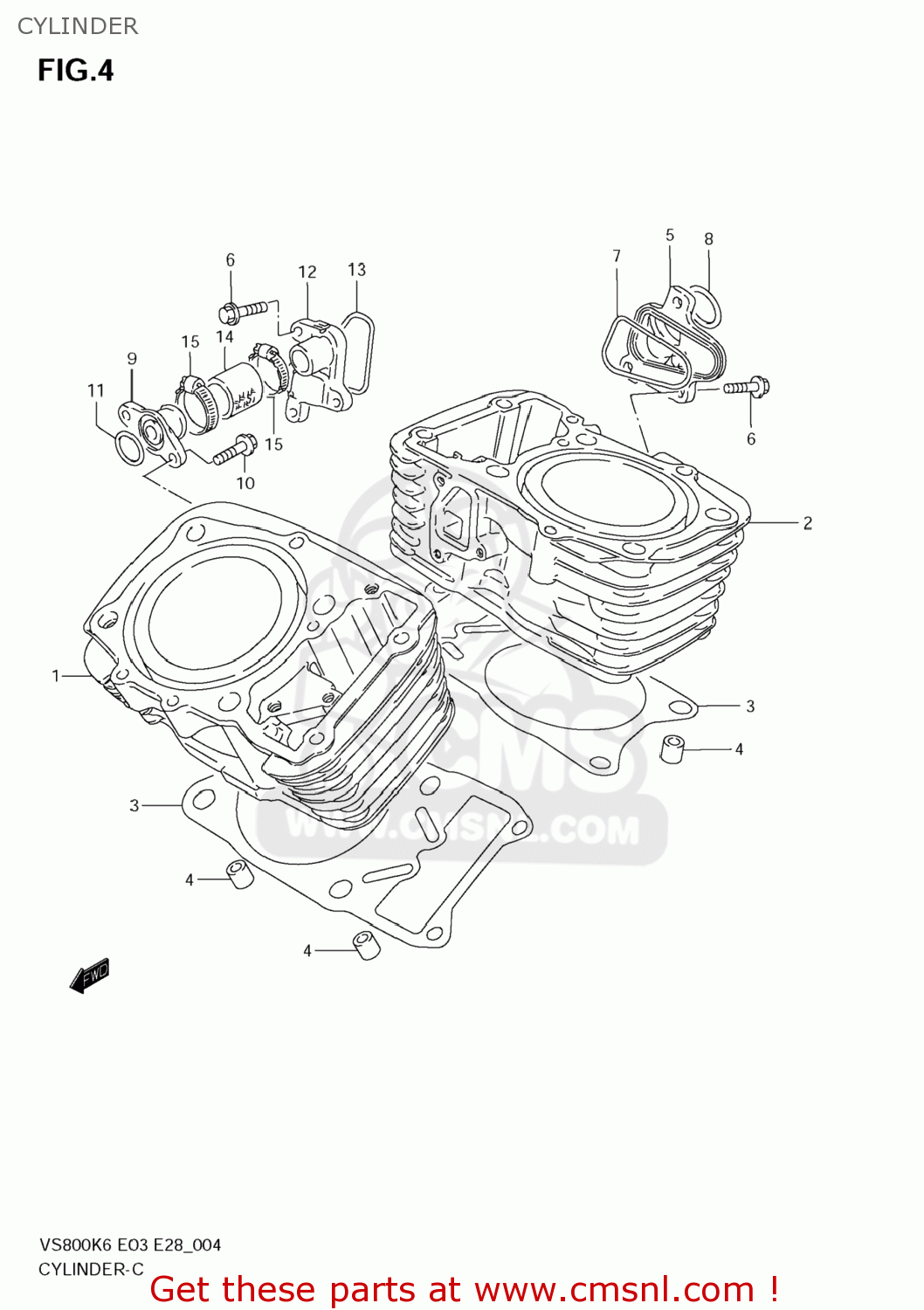CYLINDER VS800 BOULEVARD S50 2009 (K9) CALIFORNIA (E33)