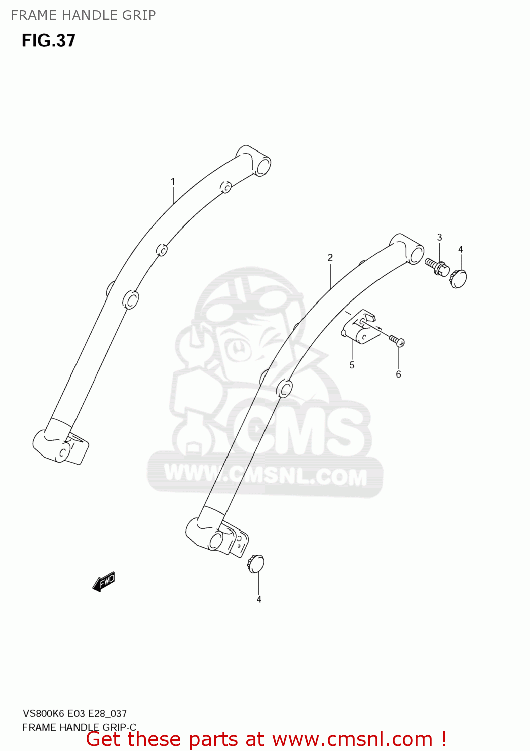FRAME HANDLE GRIP VS800 BOULEVARD S50 2009 (K9) CALIFORNIA (E33)