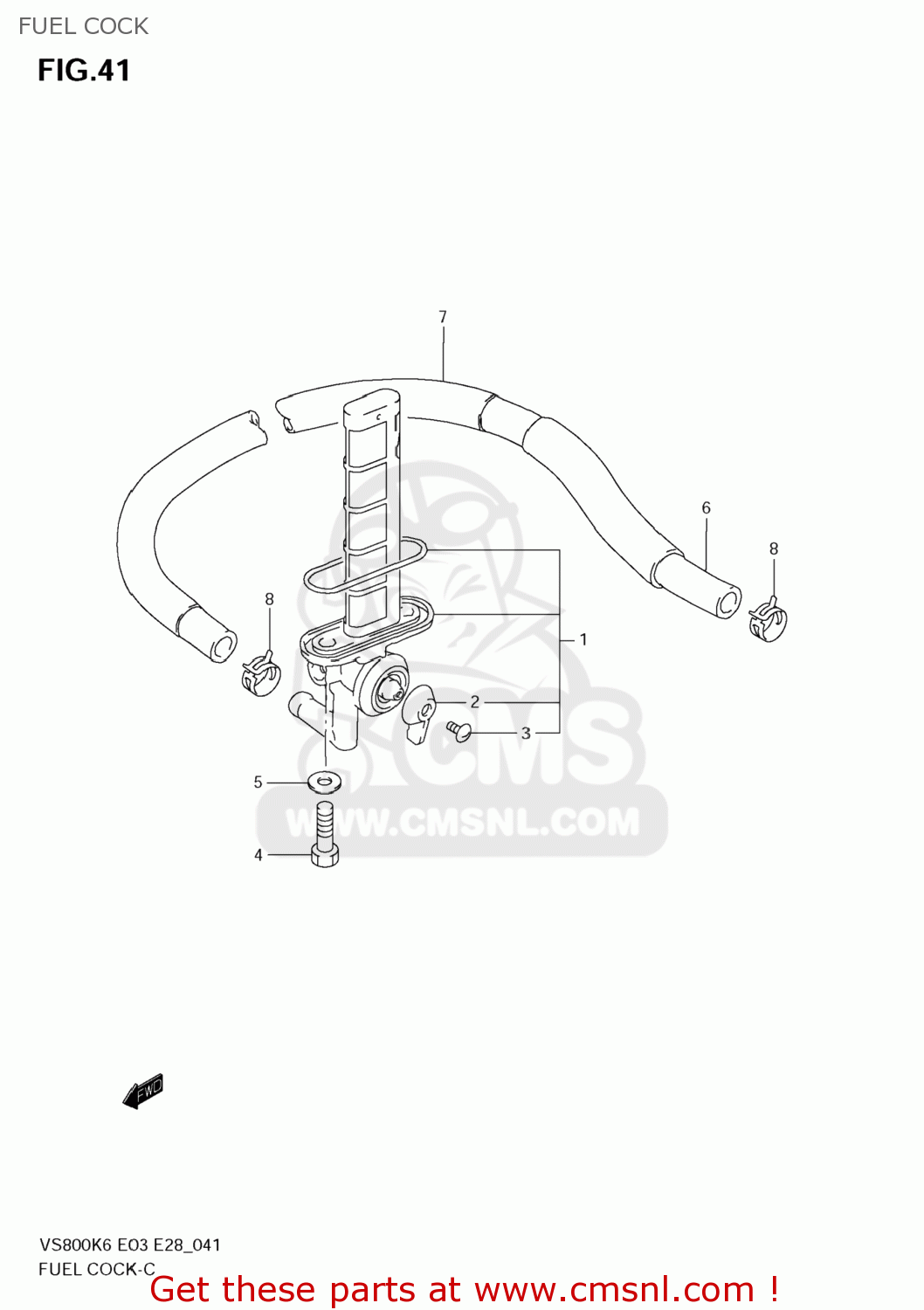 FUEL COCK VS800 BOULEVARD S50 2009 (K9) CALIFORNIA (E33)