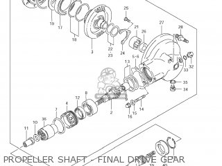 PROPELLER SHAFT - FINAL DRIVE GEAR - VS800 BOULEVARD S50 2009 (K9) CALIFORNIA (E33)
