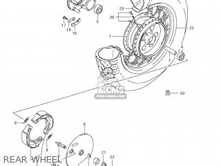 REAR WHEEL - VS800 BOULEVARD S50 2009 (K9) CALIFORNIA (E33)