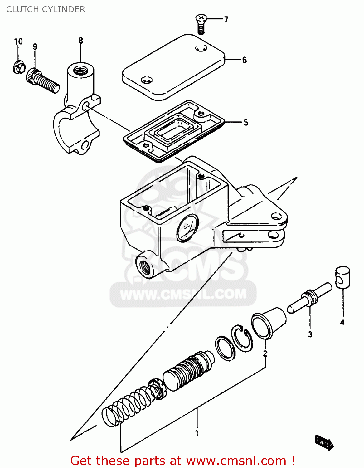 CLUTCH CYLINDER VS800GL 1992 (N) (E01 E02 E04 E16 E17 E18 E21 E22 E25 E34 39 53)