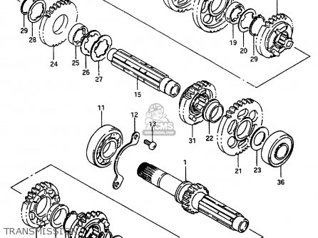 TRANSMISSION - VS800GL 1992 (N) (E01 E02 E04 E16 E17 E18 E21 E22 E25 E34 39 53)