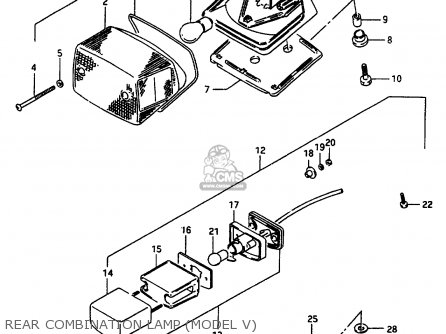 REAR COMBINATION LAMP (MODEL V) - VS800GL 1992 (N) (E01 E02 E04 E16 E17 E18 E21 E22 E25 E34 39 53)