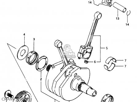 CRANKSHAFT - VS800GL 1992 (N) (E01 E02 E04 E16 E17 E18 E21 E22 E25 E34 39 53)