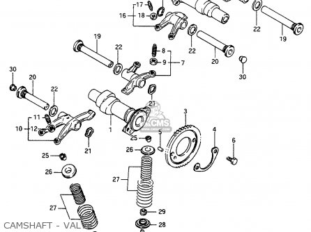 CAMSHAFT - VALVE - VS800GL 1992 (N) (E01 E02 E04 E16 E17 E18 E21 E22 E25 E34 39 53)
