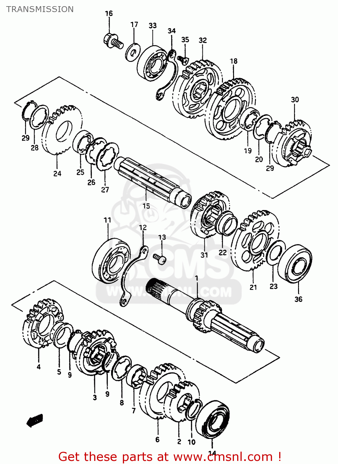 TRANSMISSION VS800GL 1993 (P) (E02 E04 E17 E18 E21 E22 E25 E34 E53)