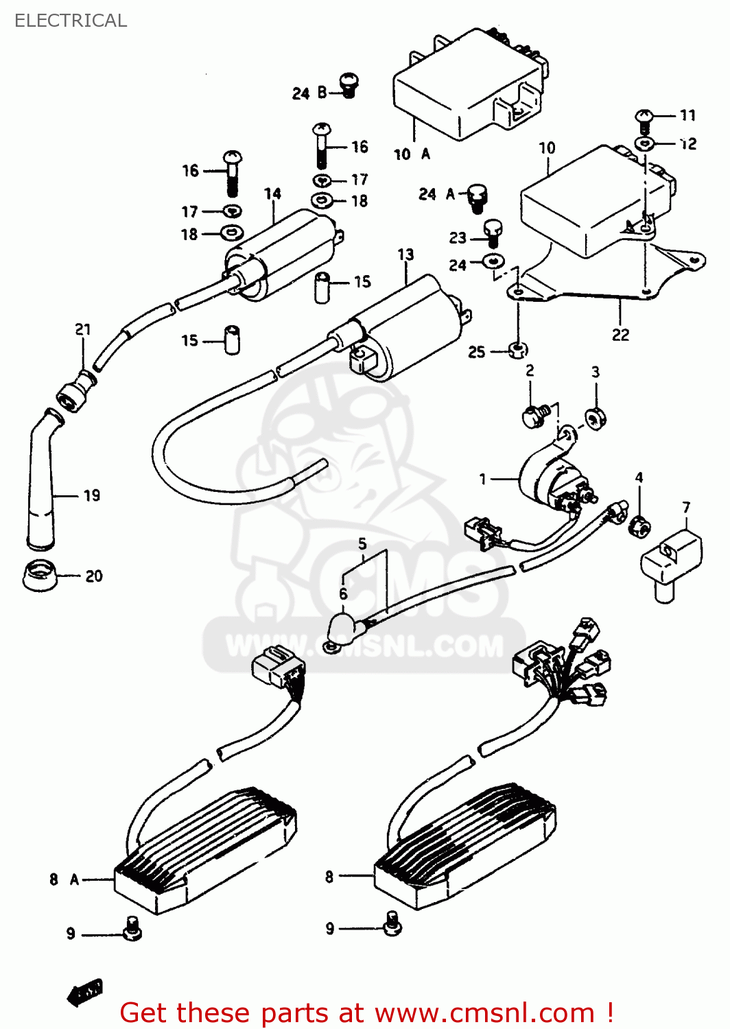 ELECTRICAL VS800GL 1993 (P) (E02 E04 E17 E18 E21 E22 E25 E34 E53)