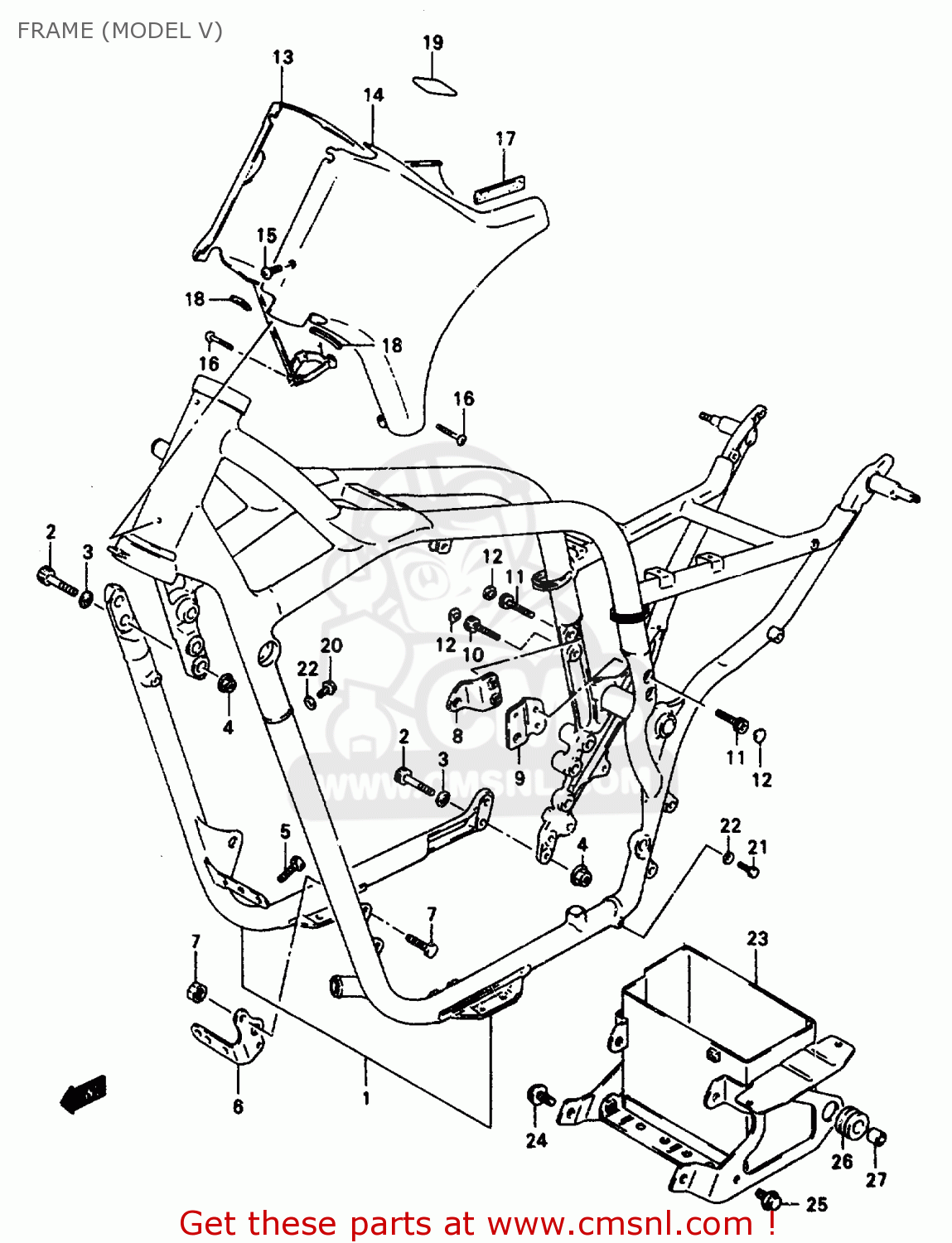 FRAME (MODEL V) VS800GL 1993 (P) (E02 E04 E17 E18 E21 E22 E25 E34 E53)