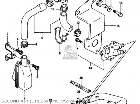 SECOND AIR (E18,E39 F.NO.VS52A-100508~) - VS800GL 1993 (P) (E02 E04 E17 E18 E21 E22 E25 E34 E53)