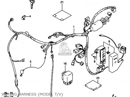 WIRING HARNESS (MODEL T/V) - VS800GL 1993 (P) (E02 E04 E17 E18 E21 E22 E25 E34 E53)