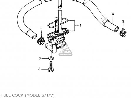 FUEL COCK (MODEL S/T/V) - VS800GL 1993 (P) (E02 E04 E17 E18 E21 E22 E25 E34 E53)