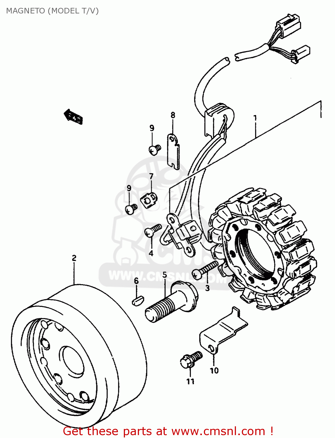 MAGNETO (MODEL T/V) VS800GL 1994 (R) (E02 E04 E17 E18 E21 E22 E25 E34 E53)