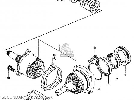 SECONDARY DRIVE GEAR - VS800GL 1994 (R) (E02 E04 E17 E18 E21 E22 E25 E34 E53)
