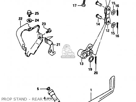 PROP STAND - REAR BRAKE - VS800GL 1994 (R) (E02 E04 E17 E18 E21 E22 E25 E34 E53)