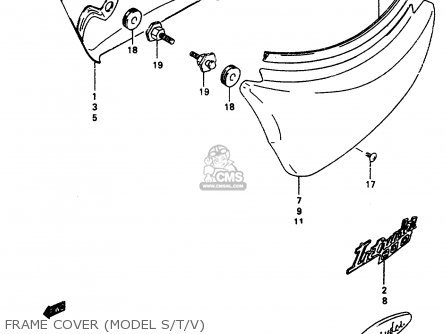 FRAME COVER (MODEL S/T/V) - VS800GL 1994 (R) (E02 E04 E17 E18 E21 E22 E25 E34 E53)