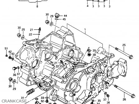 CRANKCASE - VS800GL 1994 (R) (E02 E04 E17 E18 E21 E22 E25 E34 E53)