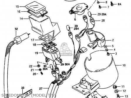 SPEEDOMETER (MODEL T/V) - VS800GL 1995 (S) (E02 E04 E17 E18 E22 E25 E34 E37)