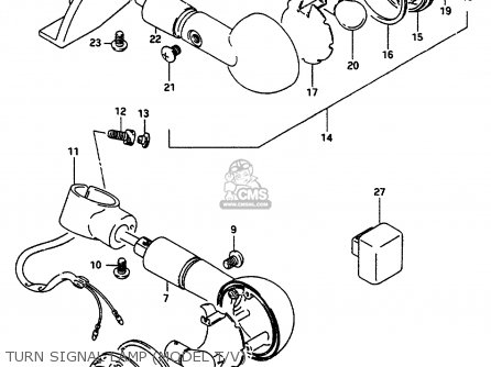 TURN SIGNAL LAMP (MODEL T/V) - VS800GL 1995 (S) (E02 E04 E17 E18 E22 E25 E34 E37)