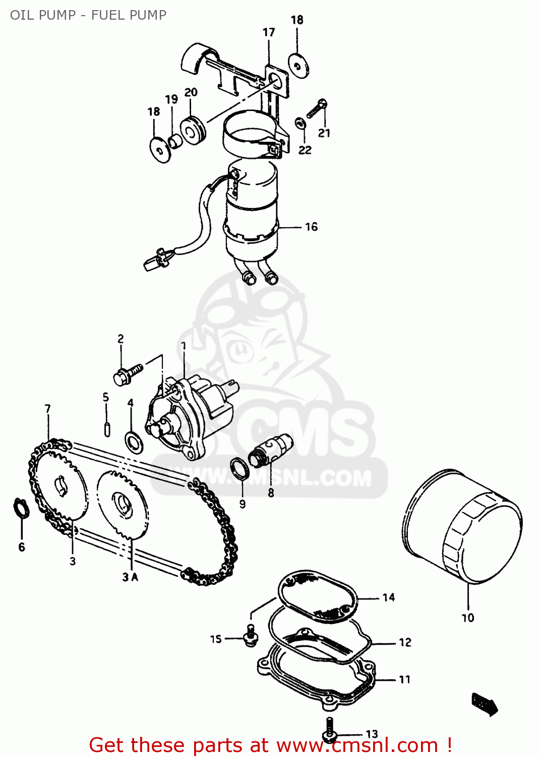 OIL PUMP - FUEL PUMP VS800GL 1996 (T) (E02 E04 E17 E18 E22 E25 E34 E37)