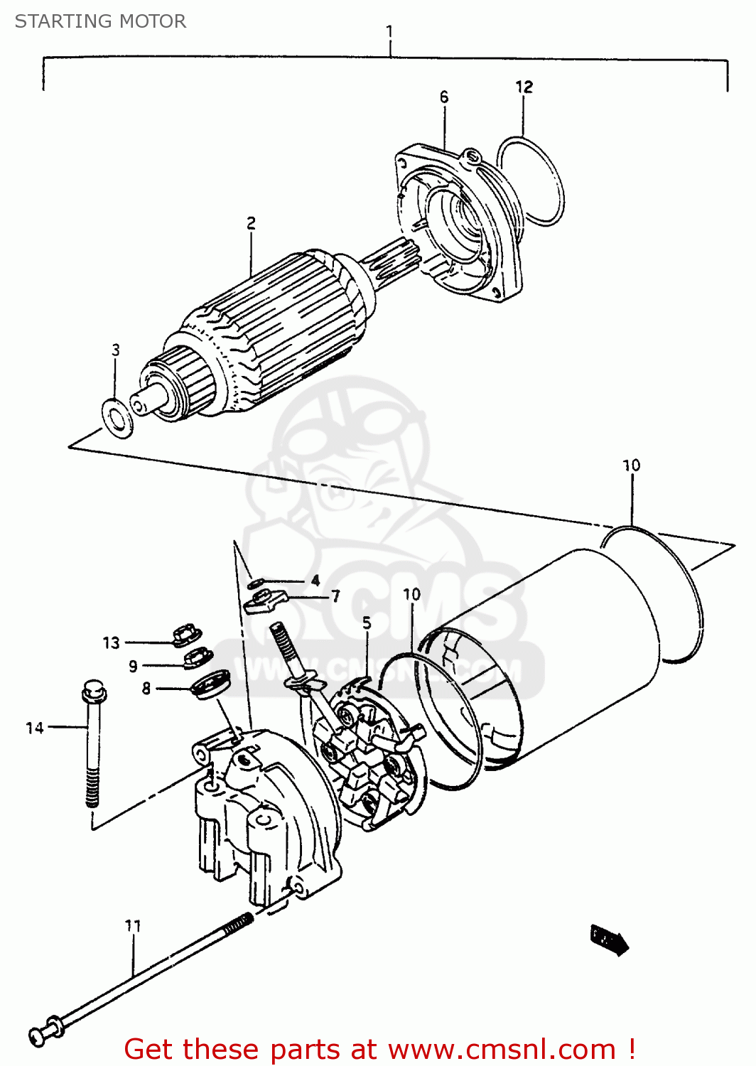 STARTING MOTOR VS800GL 1996 (T) (E02 E04 E17 E18 E22 E25 E34 E37)