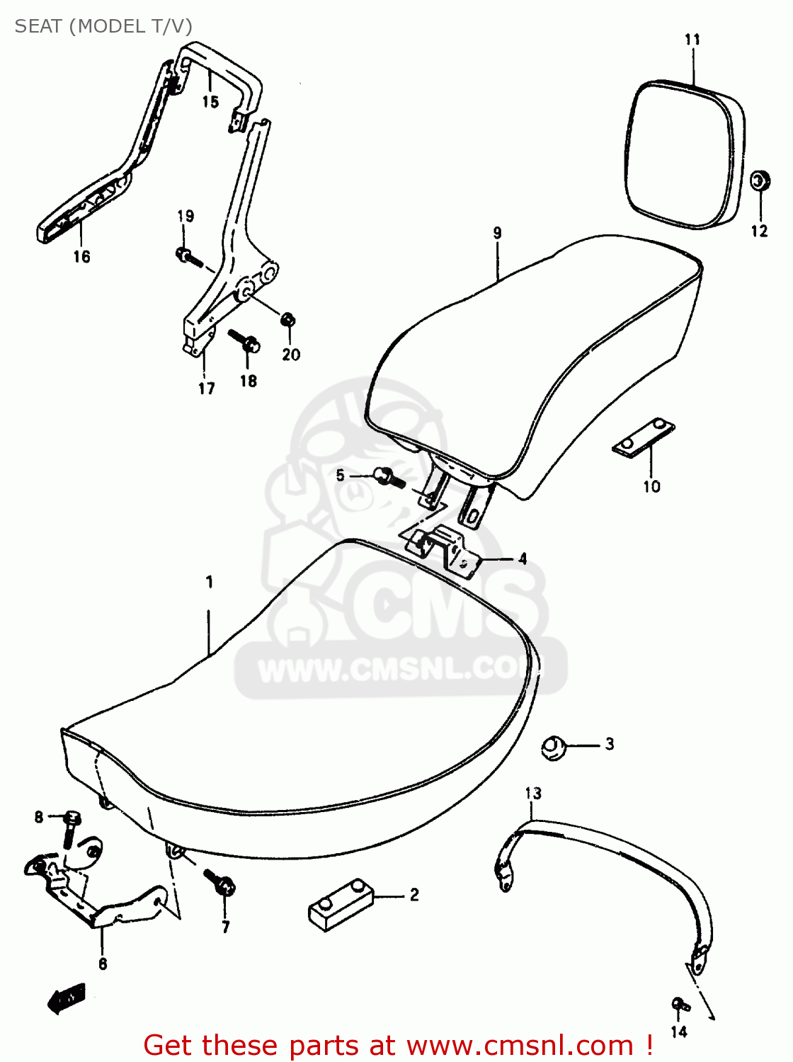 SEAT (MODEL T/V) VS800GL 1996 (T) (E02 E04 E17 E18 E22 E25 E34 E37)