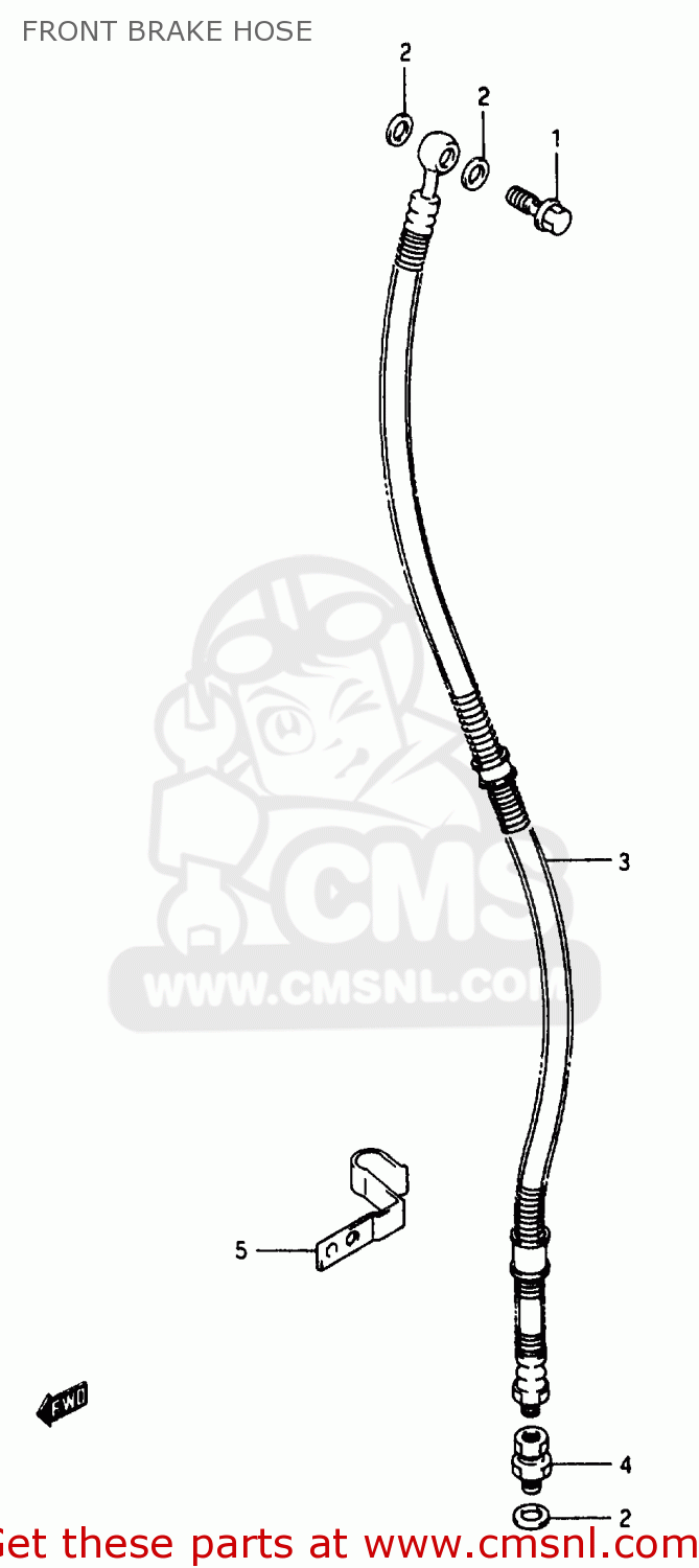 FRONT BRAKE HOSE VS800GL 1996 (T) (E02 E04 E17 E18 E22 E25 E34 E37)