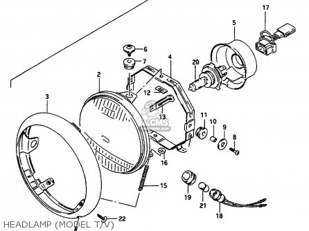 HEADLAMP (MODEL T/V) - VS800GL 1996 (T) (E02 E04 E17 E18 E22 E25 E34 E37)