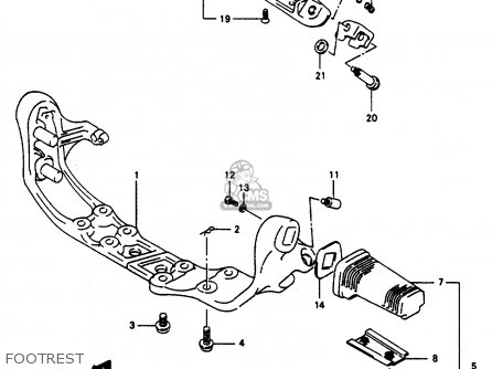FOOTREST - VS800GL 1996 (T) (E02 E04 E17 E18 E22 E25 E34 E37)