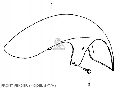 FRONT FENDER (MODEL S/T/V) - VS800GL 1996 (T) (E02 E04 E17 E18 E22 E25 E34 E37)