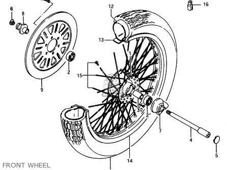 FRONT WHEEL - VS800GL 1996 (T) (E02 E04 E17 E18 E22 E25 E34 E37)