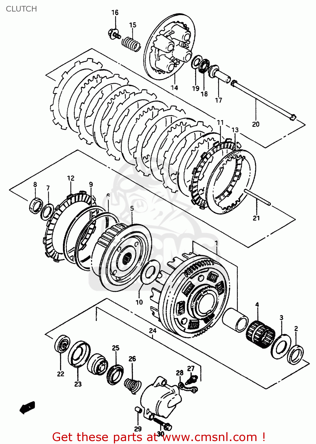 CLUTCH VS800GL 1997 (V) (E02 E04 E17 E18 E22 E25 E34)