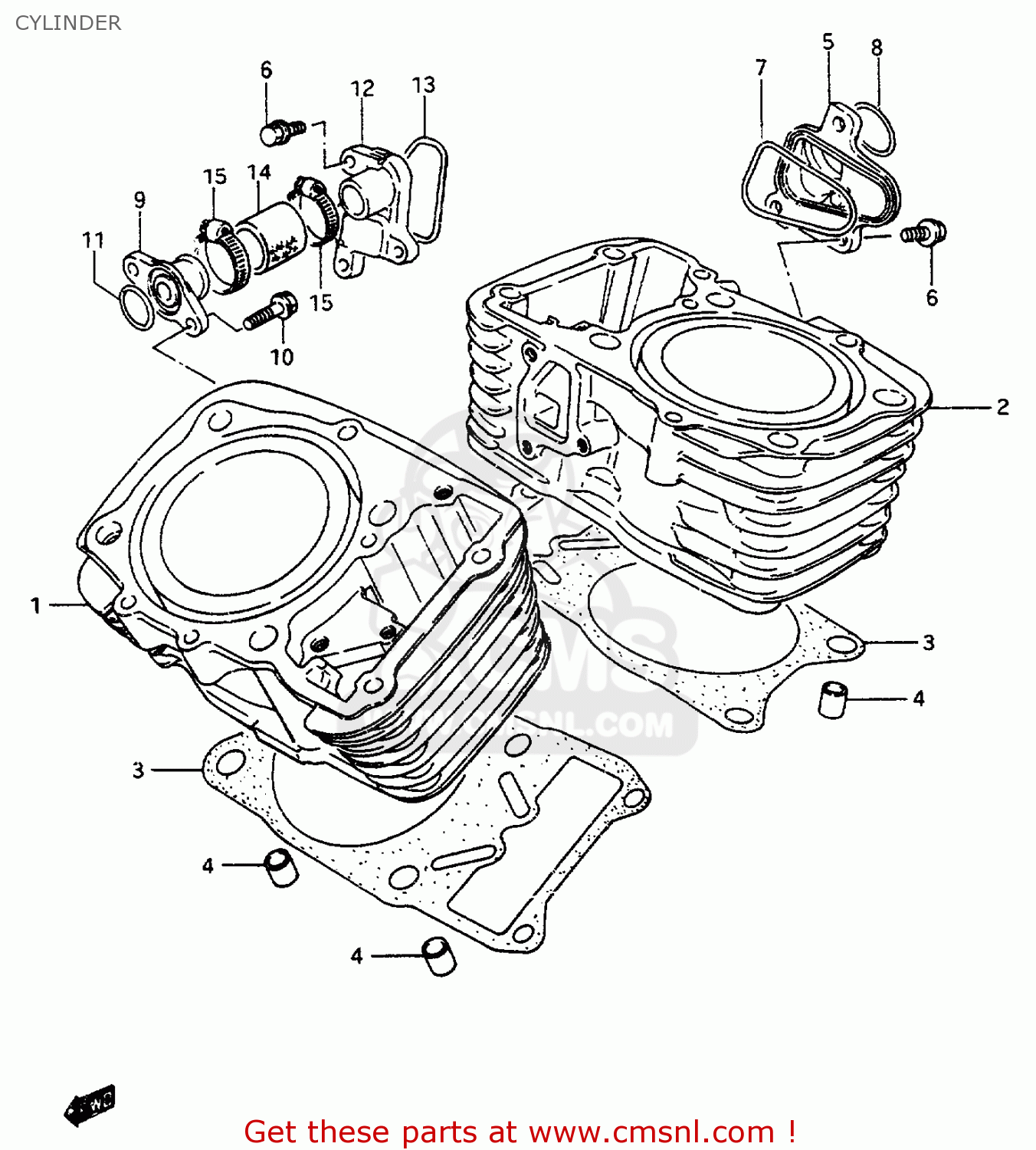 CYLINDER VS800GL 1997 (V) (E02 E04 E17 E18 E22 E25 E34)