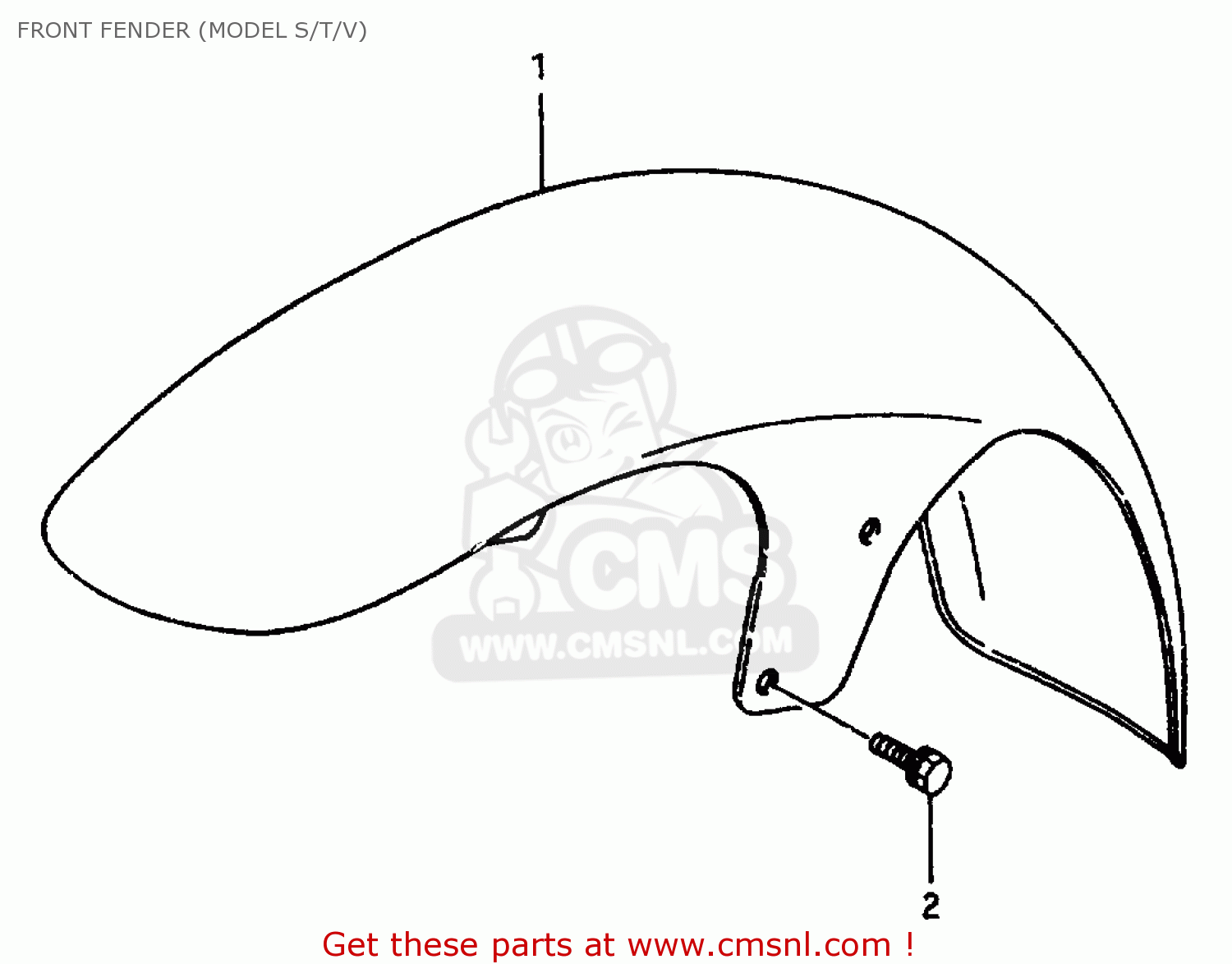 FRONT FENDER (MODEL S/T/V) VS800GL 1997 (V) (E02 E04 E17 E18 E22 E25 E34)