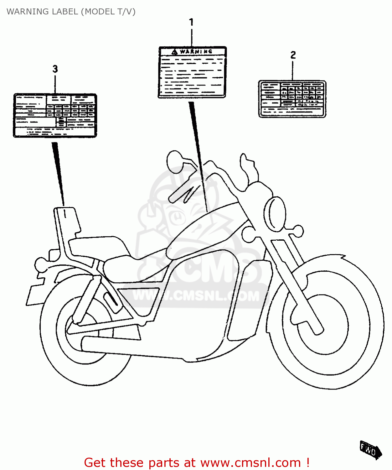 WARNING LABEL (MODEL T/V) VS800GL 1997 (V) (E02 E04 E17 E18 E22 E25 E34)