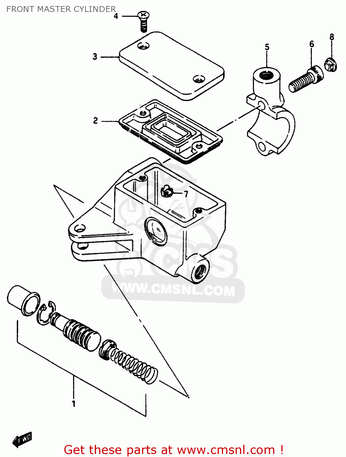 FRONT MASTER CYLINDER VS800GL 1997 (V) (E02 E04 E17 E18 E22 E25 E34)